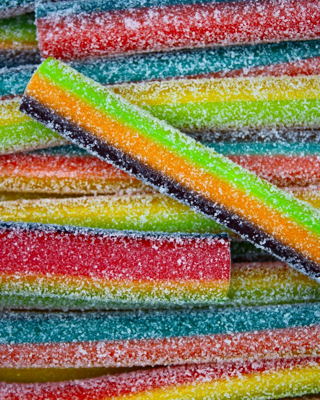 Jumbo Fizzy Sticks Rainbow - Halal Süßigkeiten