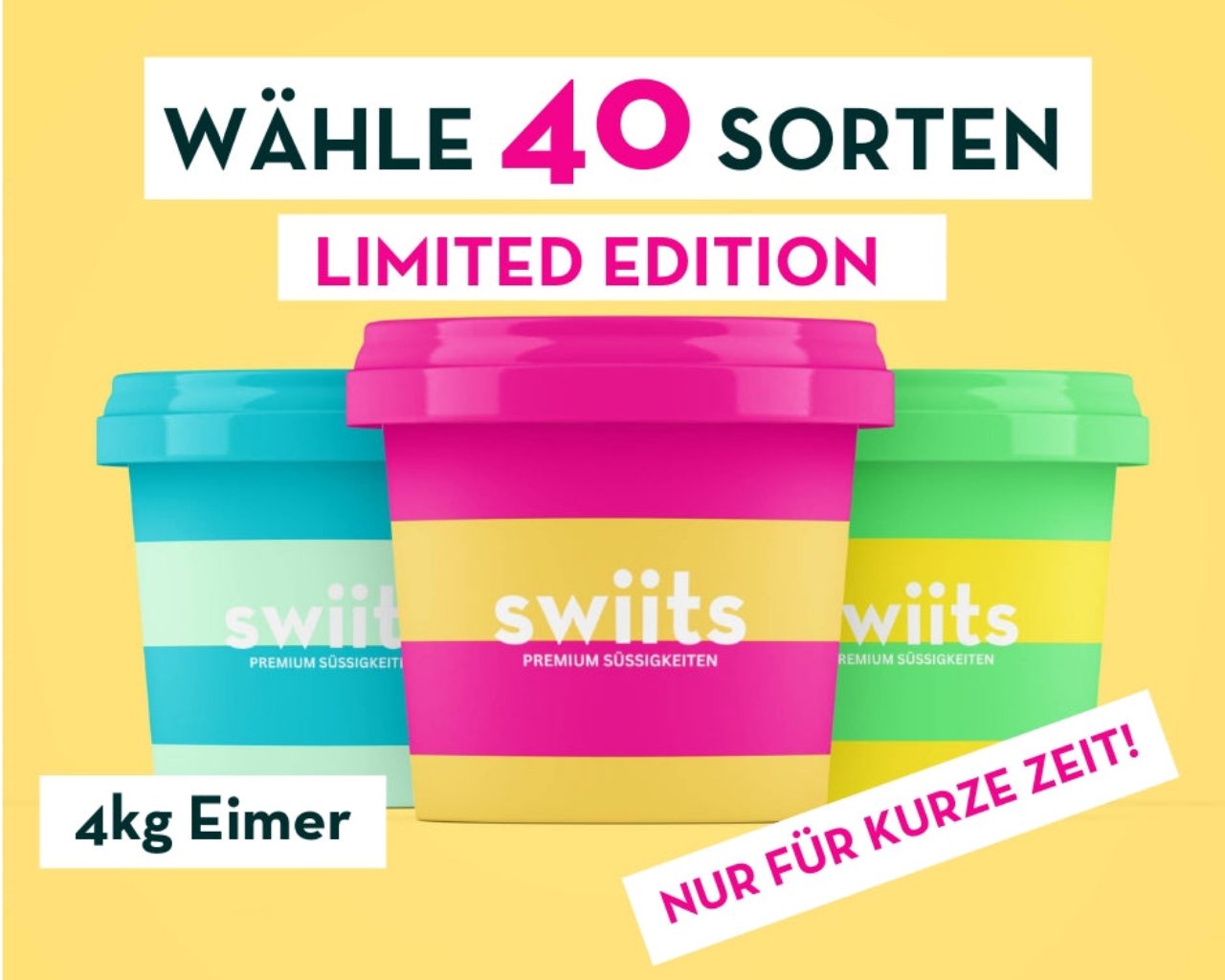 LIMITED EDITION! Mega Bucket 4kg - gemischte Süßigkeiten