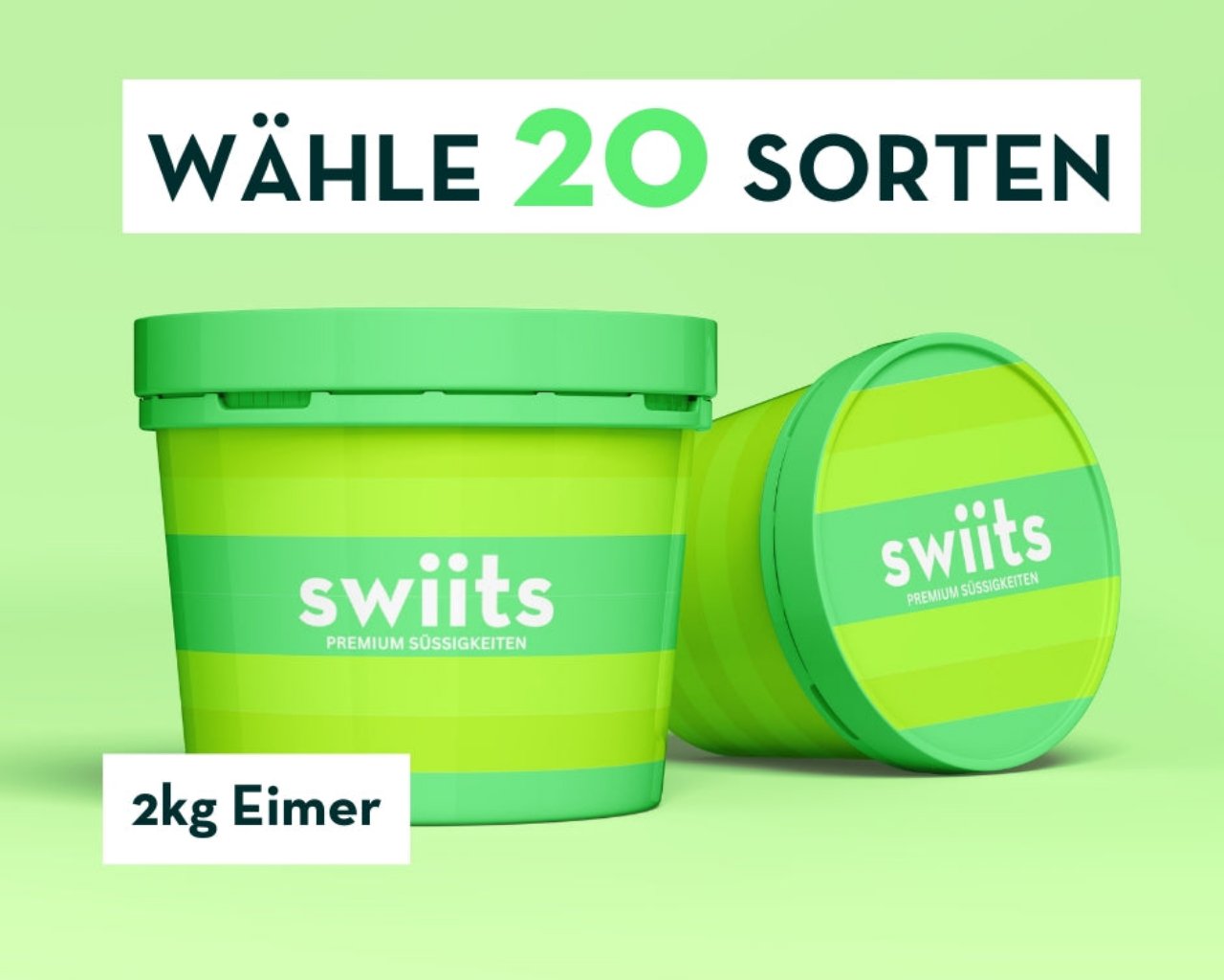 pick&mix 2kg Bucket - swiits Premium Süssigkeiten