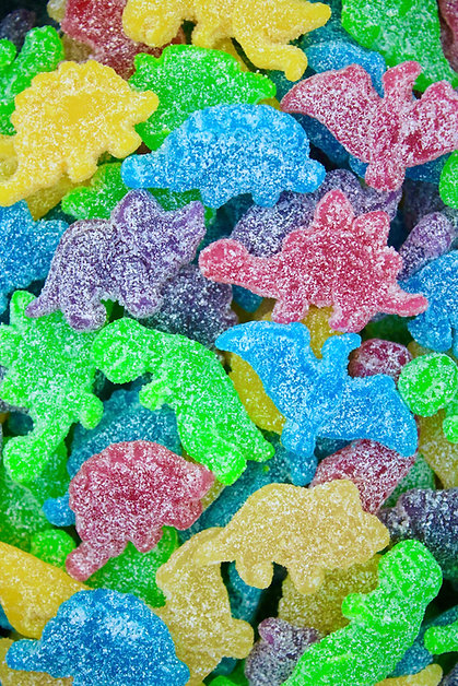Saure Dino´s - Vegane Süßigkeiten