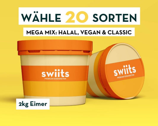 Pick & Mix XXL Bucket 2kg Mega Mix - gemischte Süßigkeiten