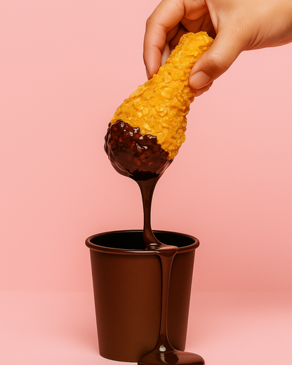 Sweet Chick‘n Marshmallows + Chocolate Dip